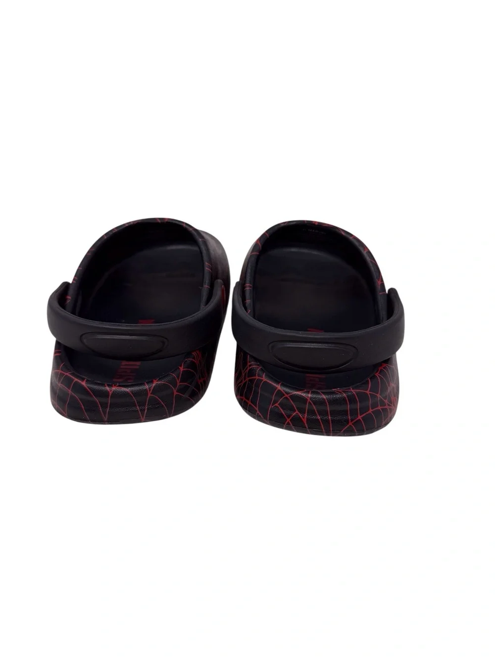 Spider-man Slip On Black And Red Clog Style Sandals Child Size 10